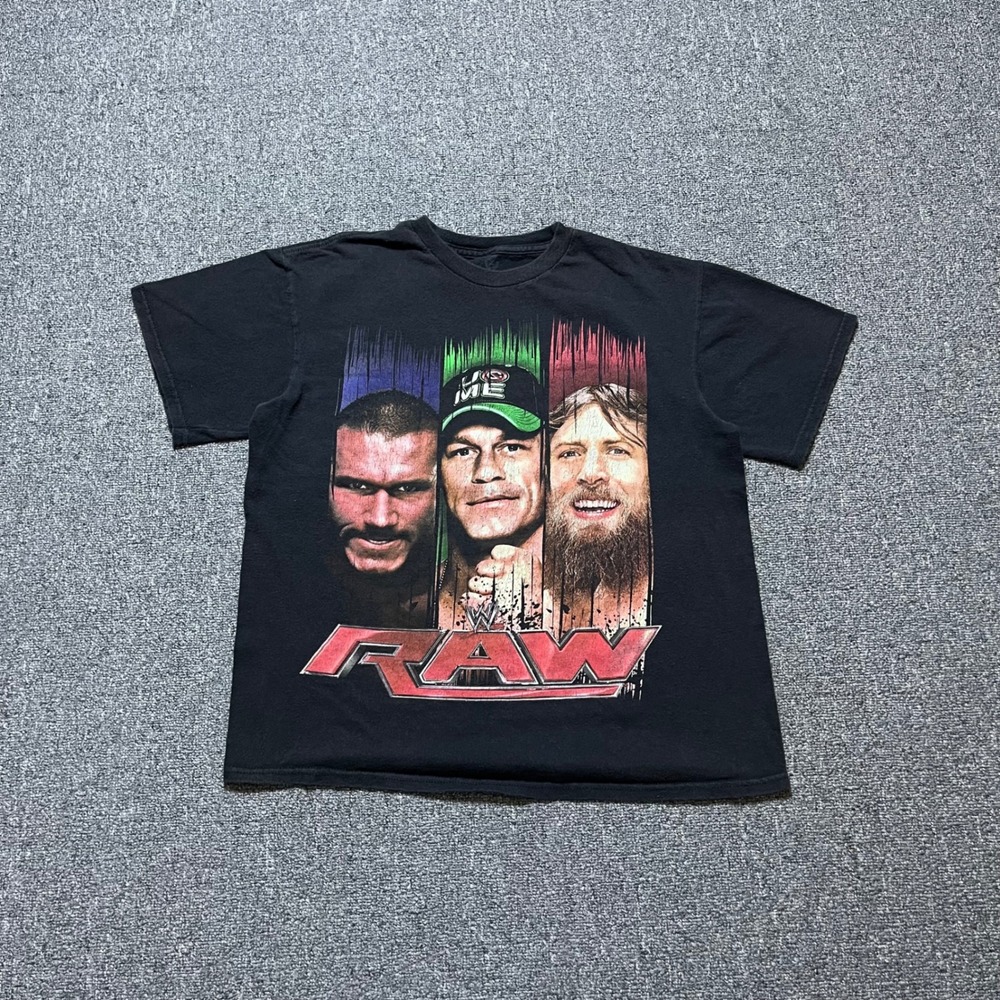 WWE RAW T Shirt XXL 18 Black Randy Orton John Cena Daniel Bryan Graphic Tee
